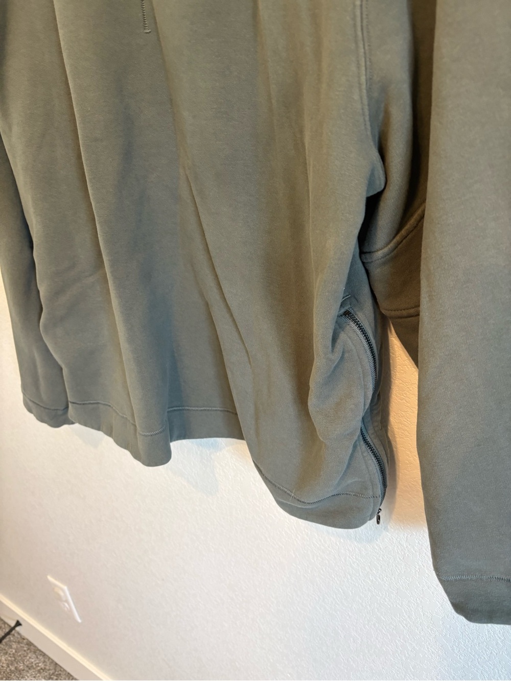 Lululemon Olive Green Zip Sleeve Pullover Sweatshirt Crewneck Oversized - Picture 11 of 12